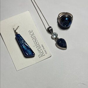 Blue and Silver Jewelry Set